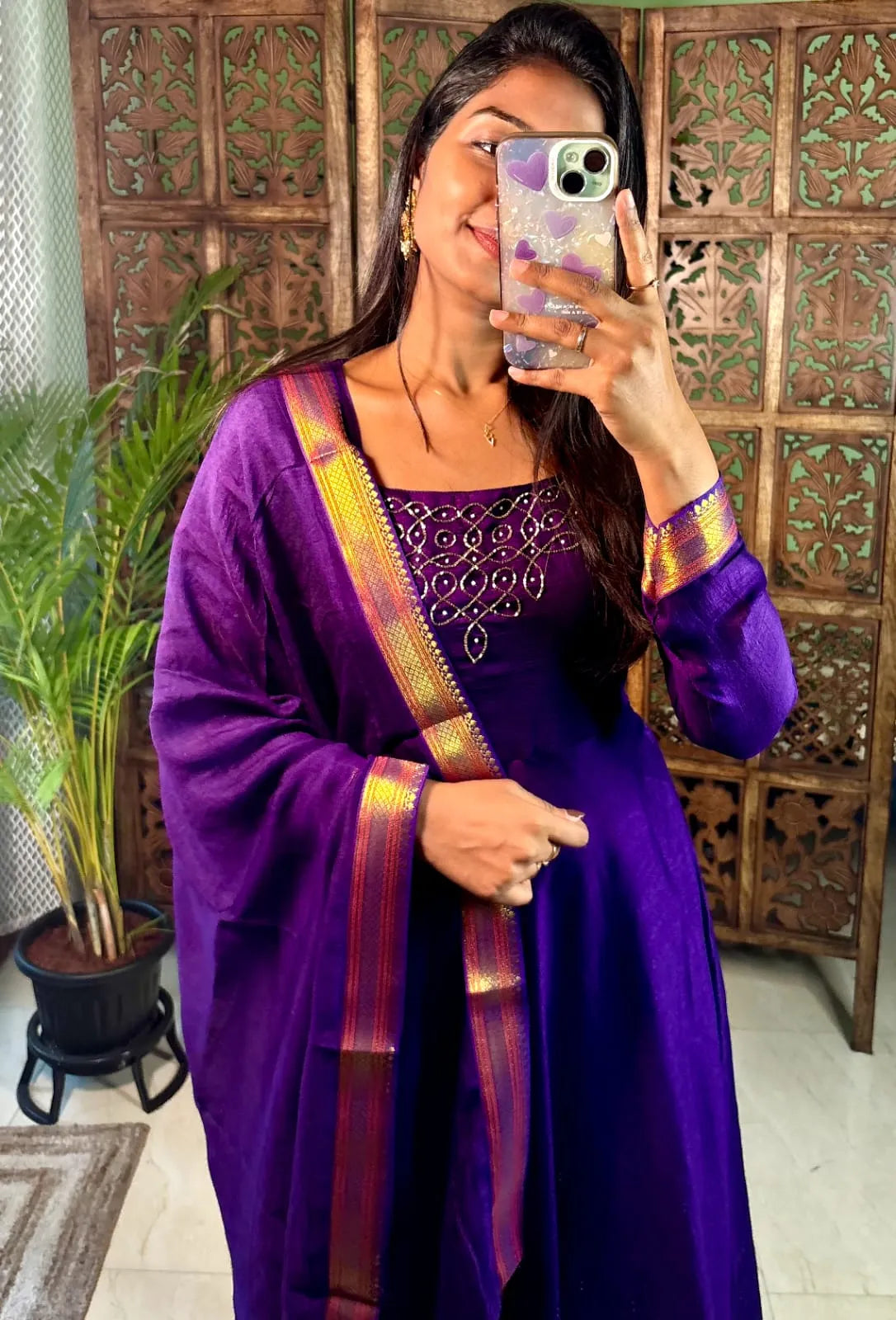 🌸🌸Kadhalar Dhinam Roja Outfit Recreation Hand Work Gown with Duppata (New Colours Added)🌸🌸