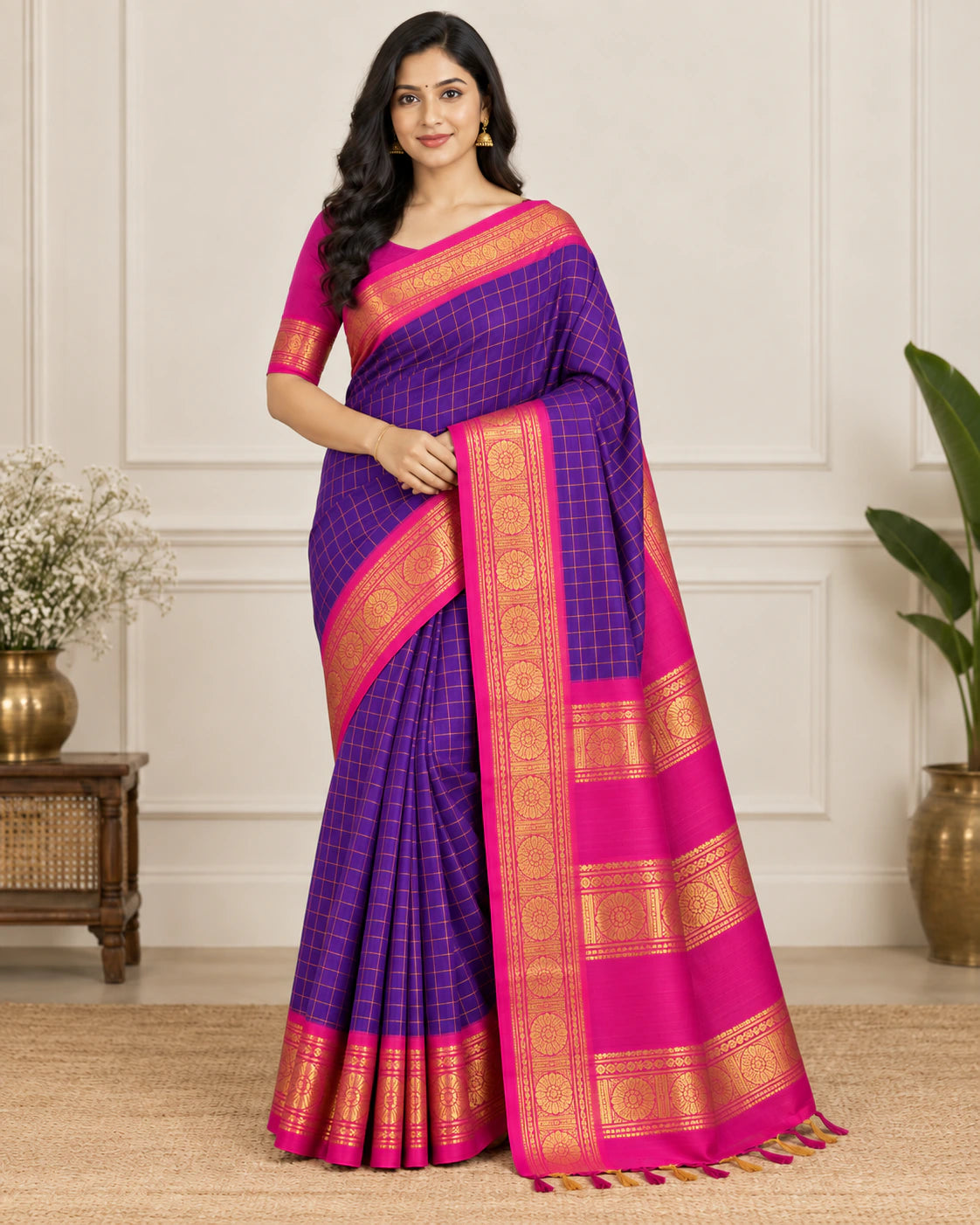 GANGA JAMUNA COTTON WITH BLOUSE