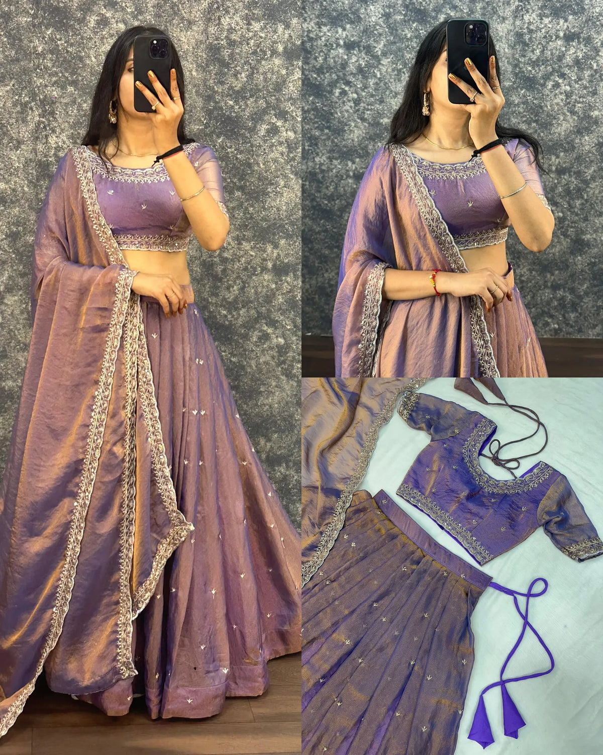 Traditional Tissue Silk Lehenga Choli Set