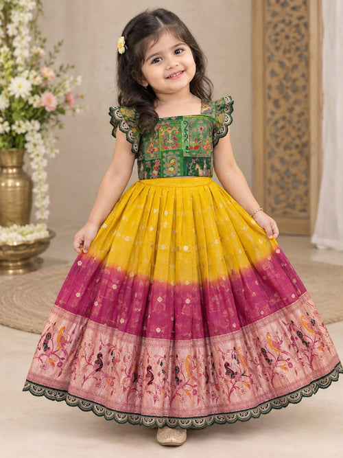 Viscose Dola Silk Kids Gown