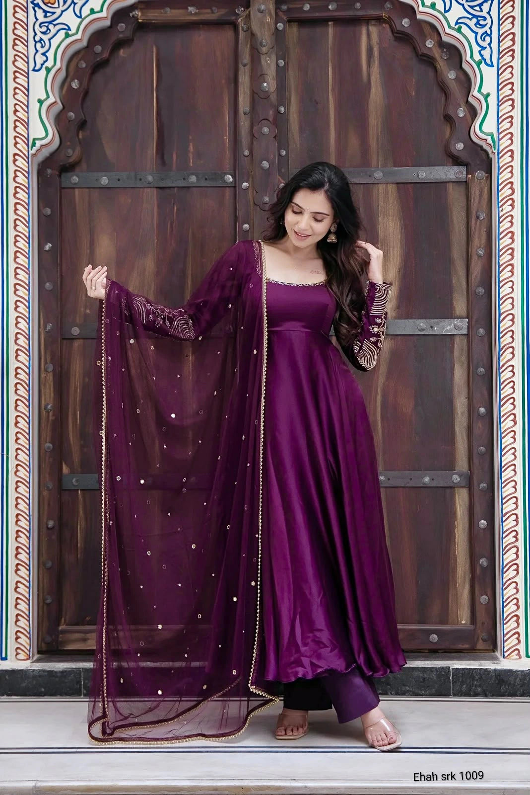 Upada Silk Gown with Dupatta