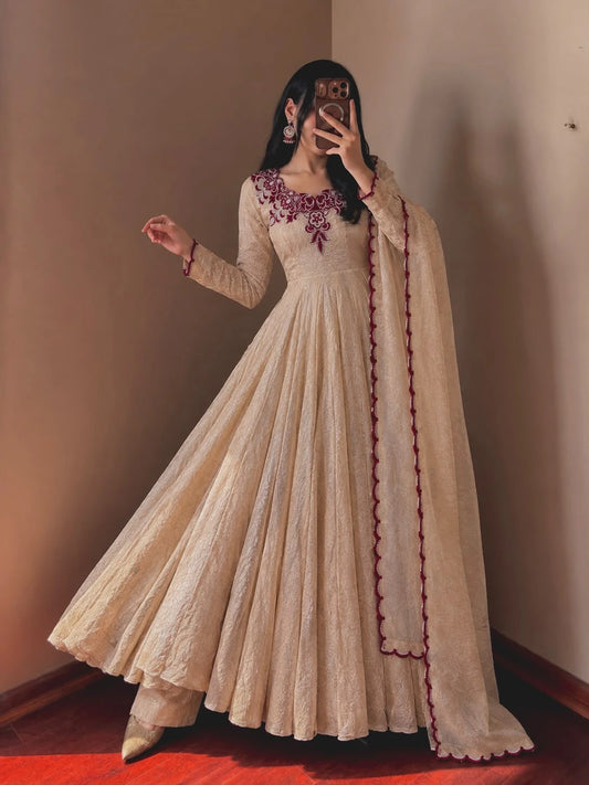Doremon Crush Embroidered Gown