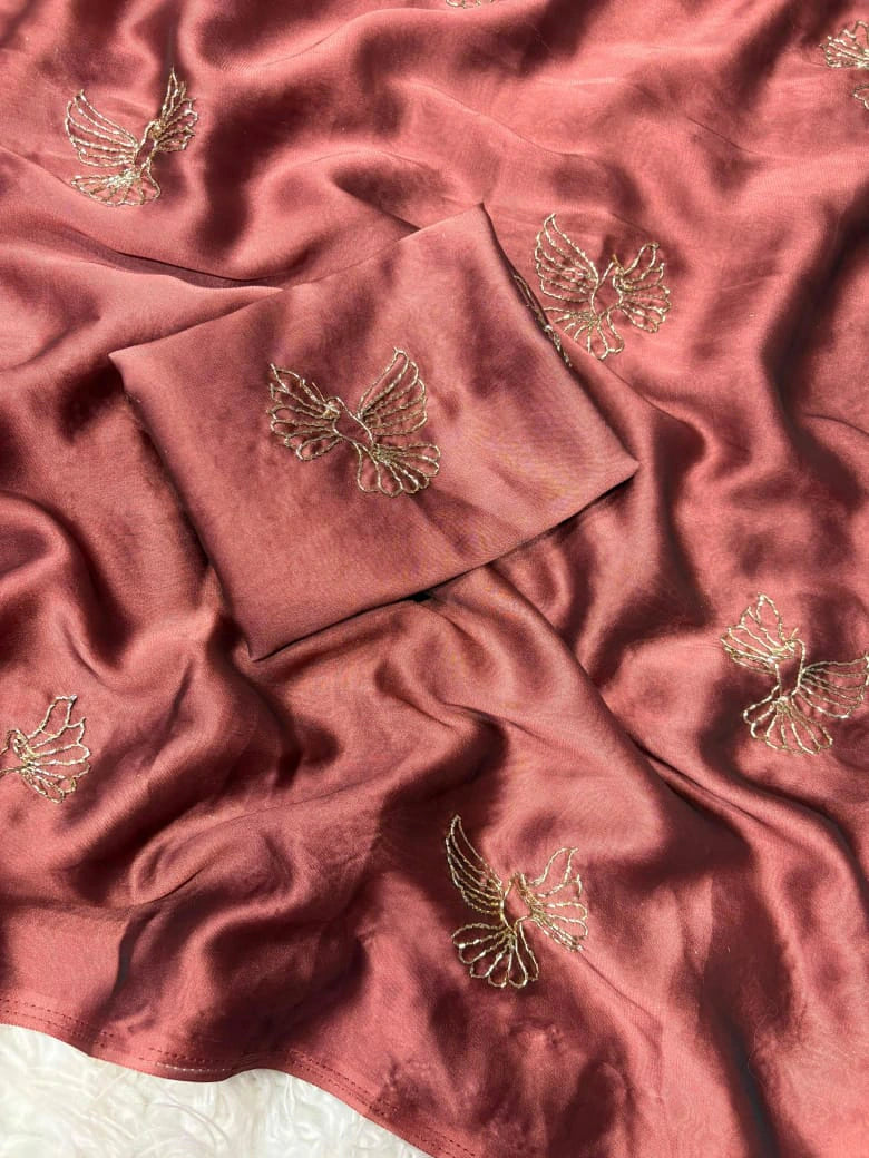 Rangoli Fabric Saree with Blouse