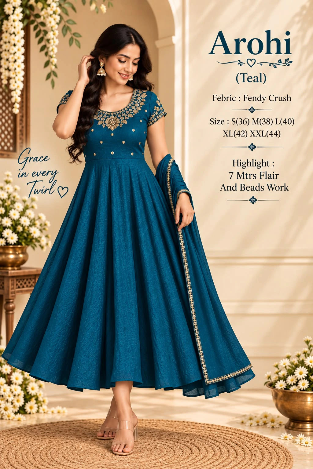 Fendi Crush Anarkali Suit Set