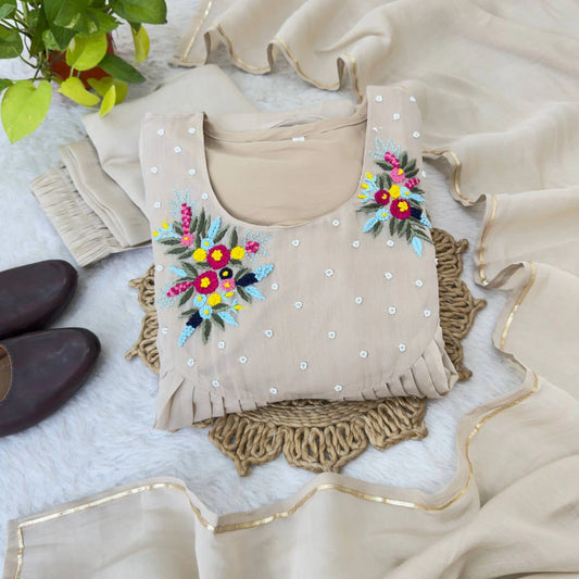 👗💥💥Presenting By New Party Wear L@@K Pure Viscos Mul Chanderi Cotton A Line pattern P@nt With Dup