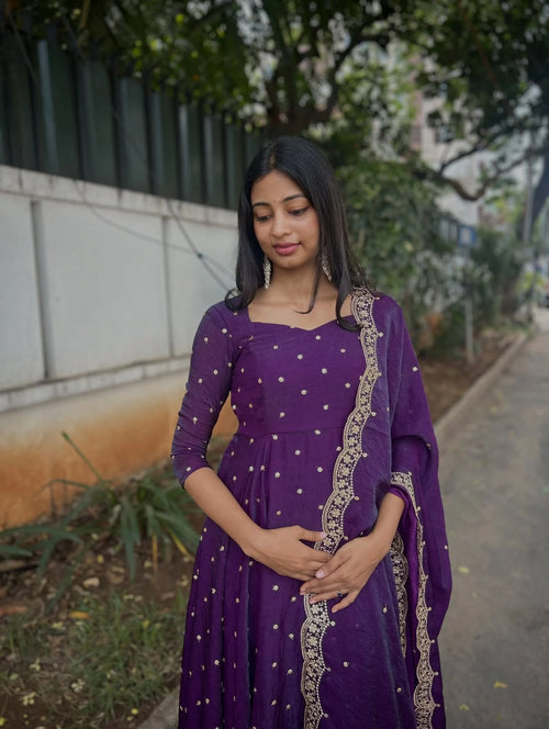 Vichitra Silk Anarkali