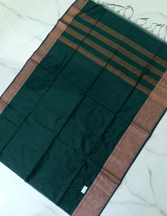 Slub Border Saree with Blouse