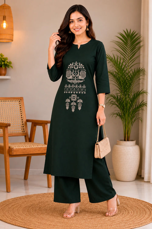 Women's Cotton Kurti Set