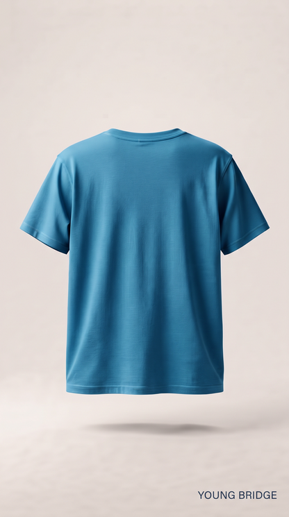 Men's Classic Crewneck Tee Aqua Blue