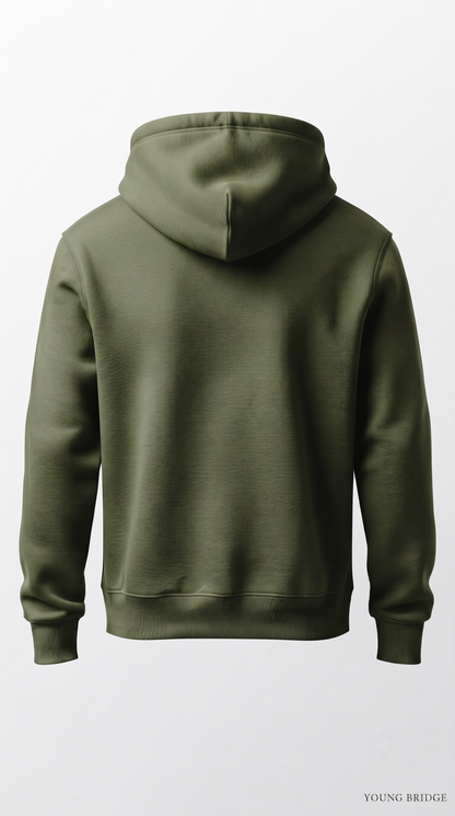 Essential Fleece Pullover Hoodie - Olive Green