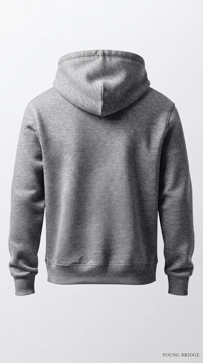 Essential Fleece Pullover Hoodie - Grey Melange