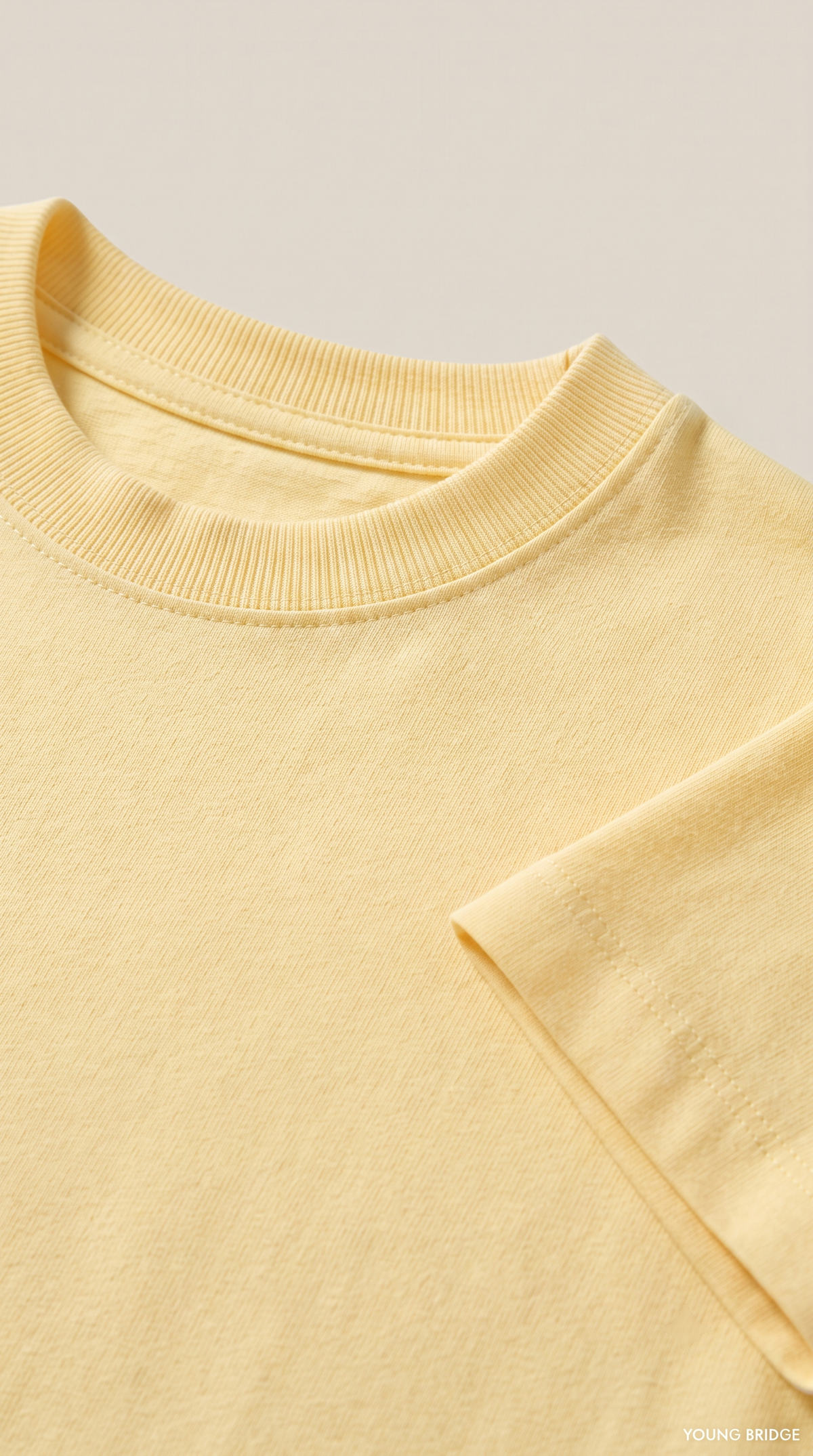 Men's Classic Crewneck Tee Light Yellow
