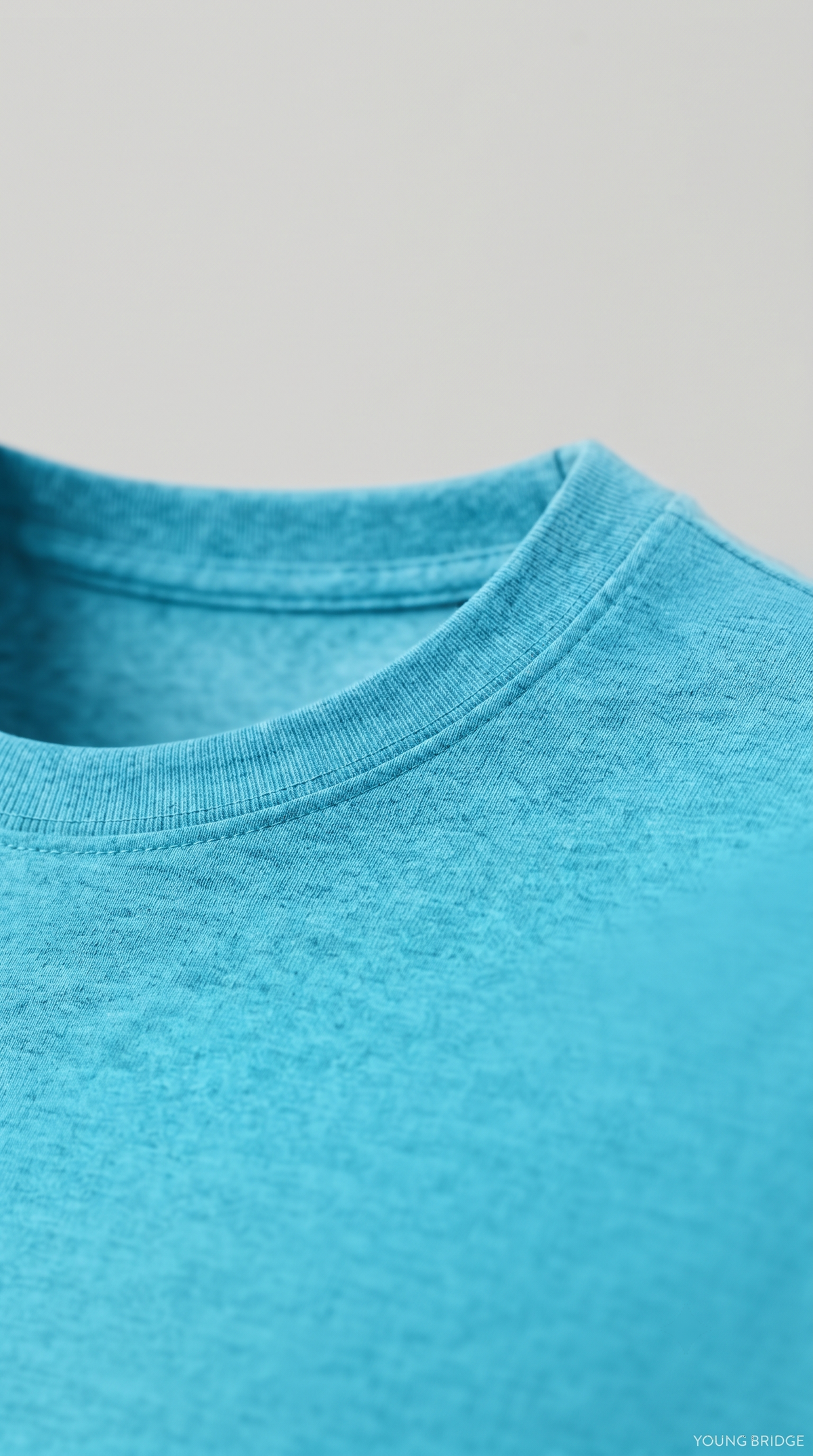 Men's Classic Crewneck Tee Aqua Blue