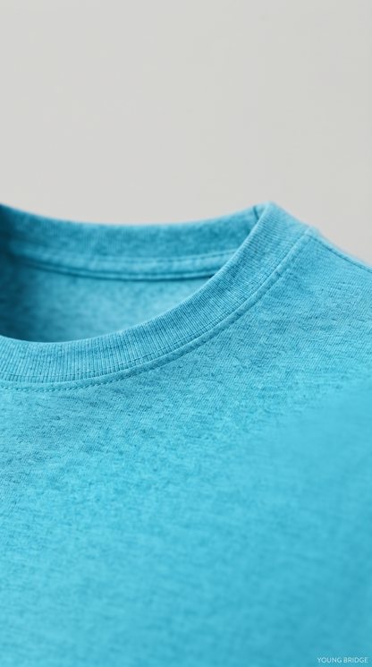 Men's Classic Crewneck Tee Aqua Blue