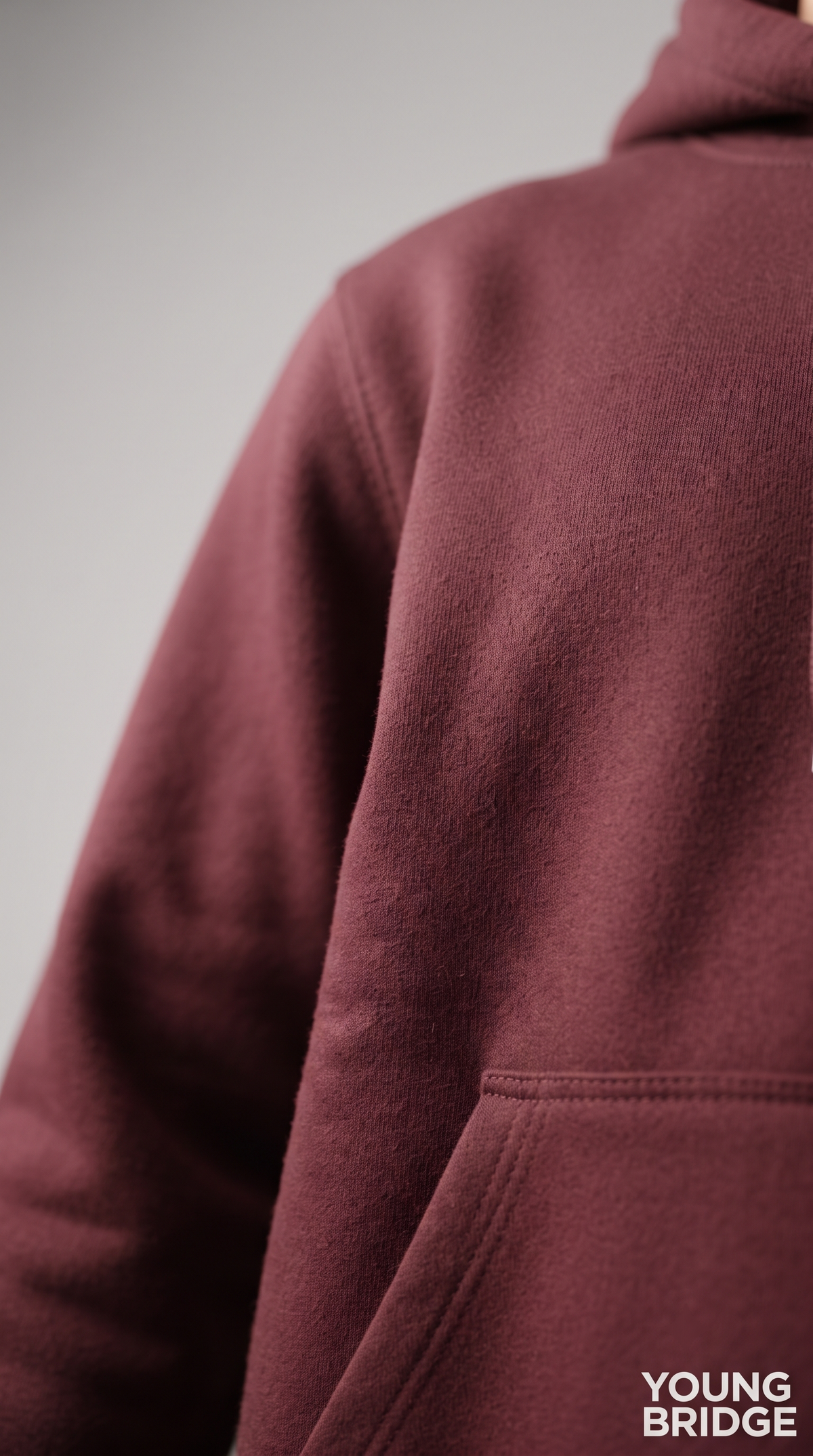 Essential Fleece Pullover Hoodie - Maroon
