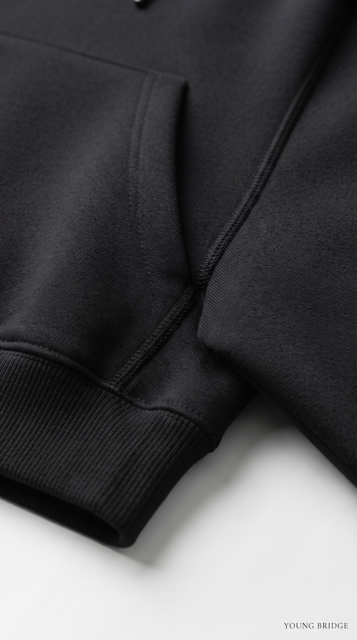 Essential Fleece Pullover Hoodie - Black