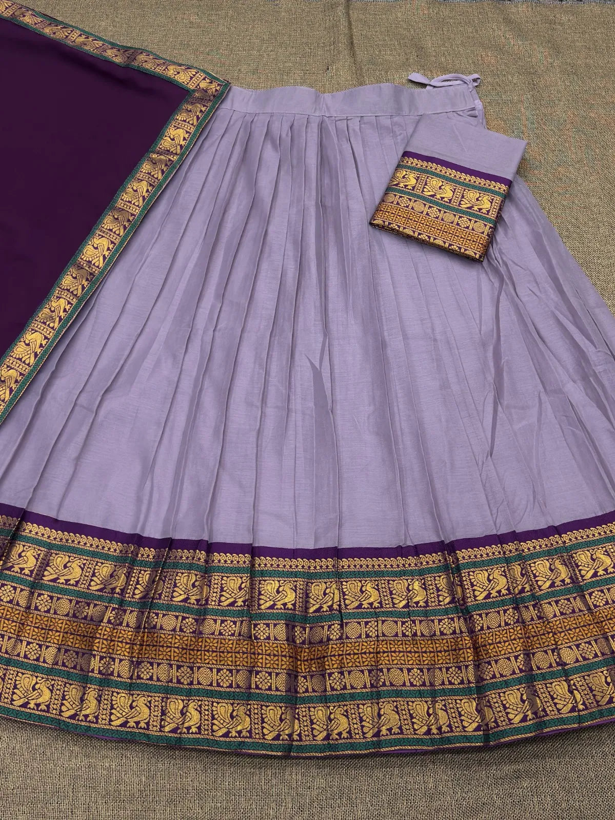 South Indian Kanjivaram Silk Half-Saree Set