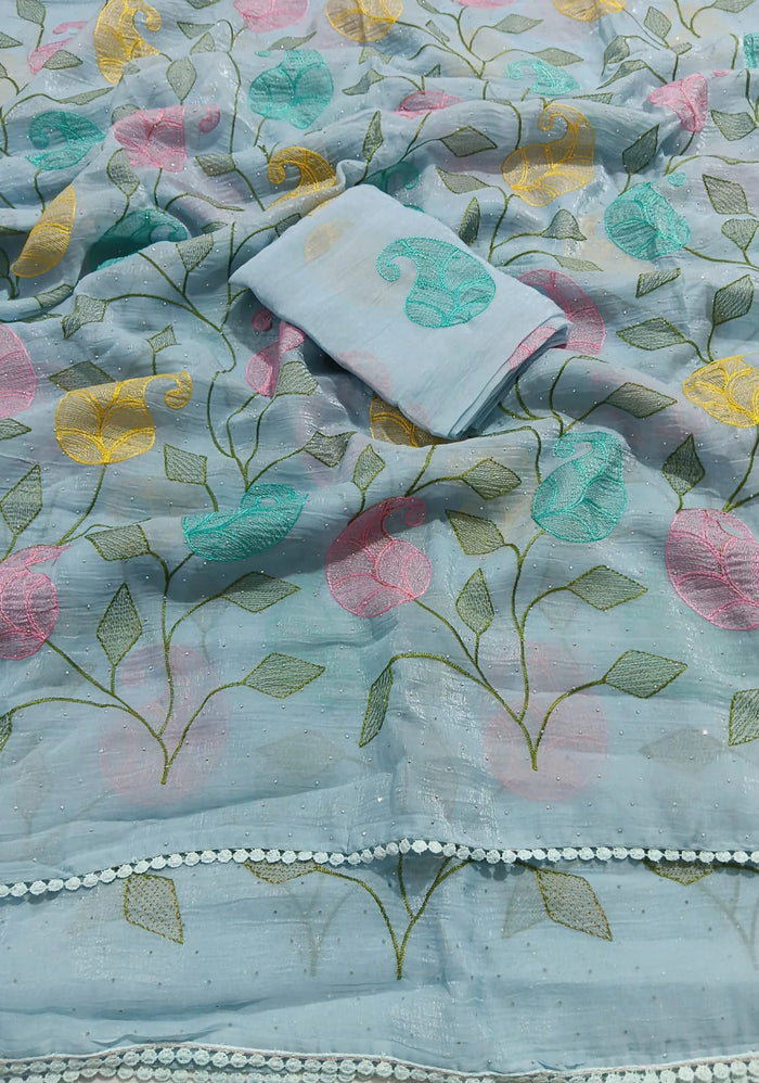 Chiffon Embroidered Saree