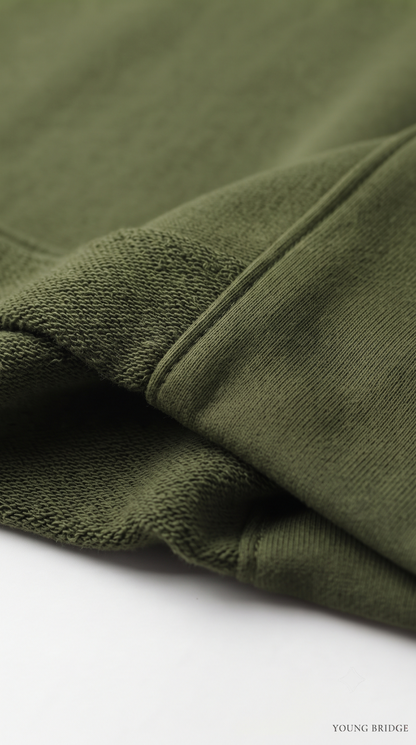 Essential Fleece Pullover Hoodie - Olive Green