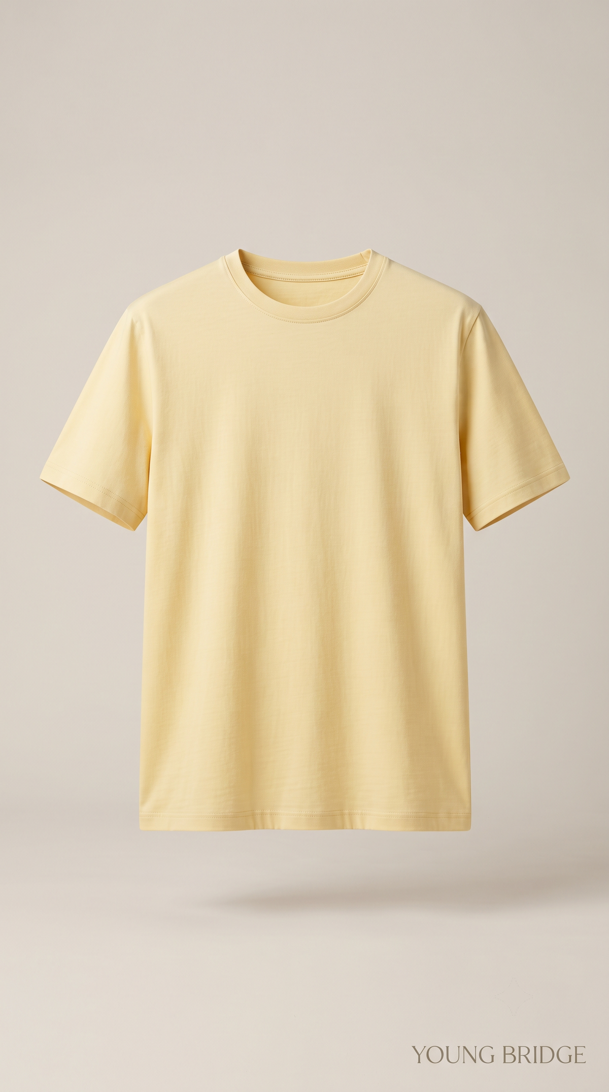 Men's Classic Crewneck Tee Light Yellow