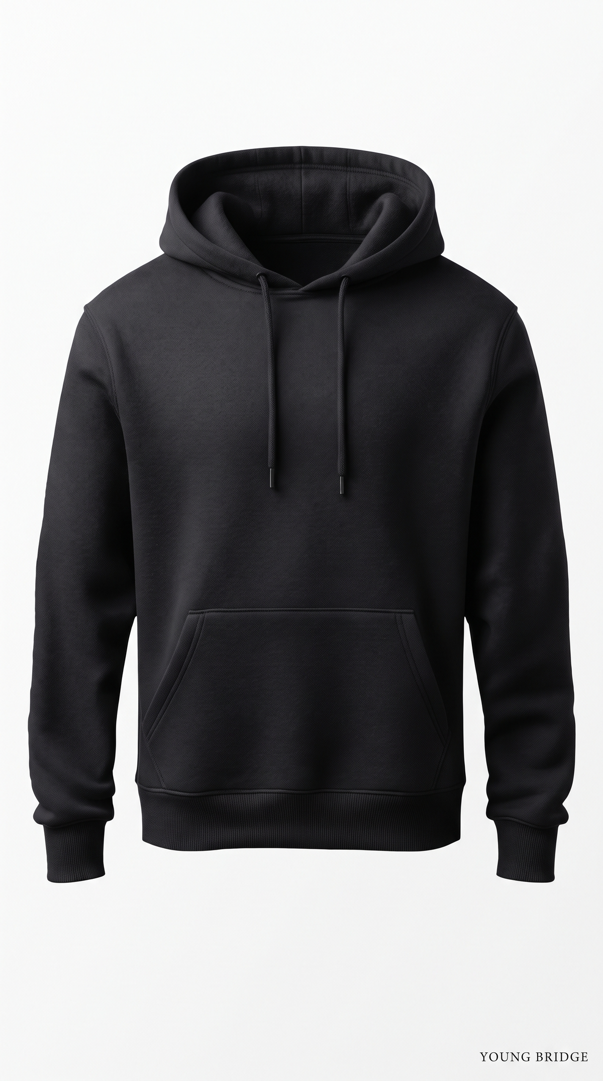 Essential Fleece Pullover Hoodie - Black