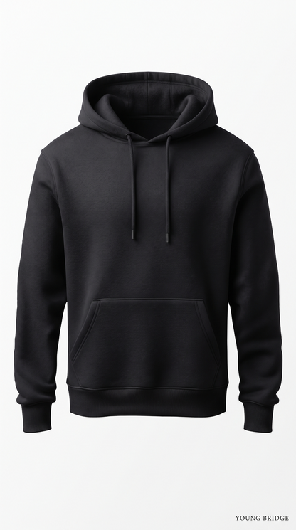 Essential Fleece Pullover Hoodie - Black