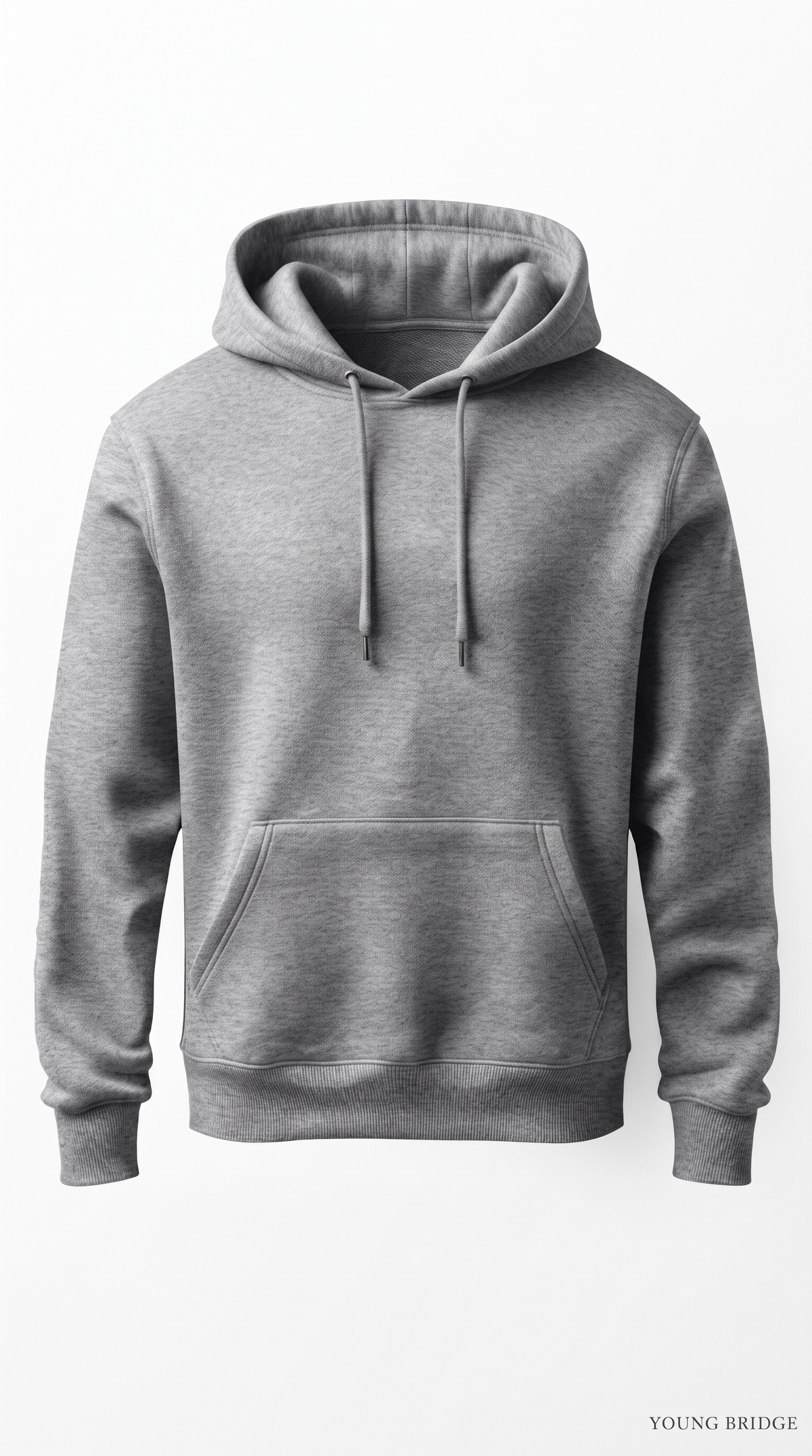 Essential Fleece Pullover Hoodie - Grey Melange