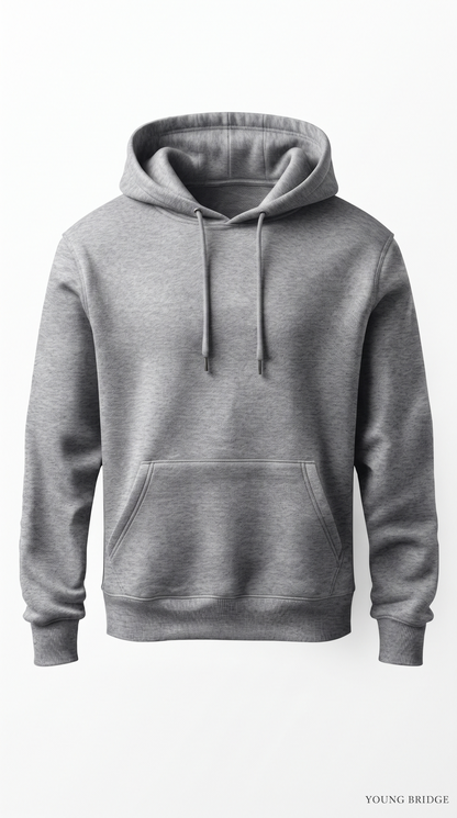 Essential Fleece Pullover Hoodie - Grey Melange