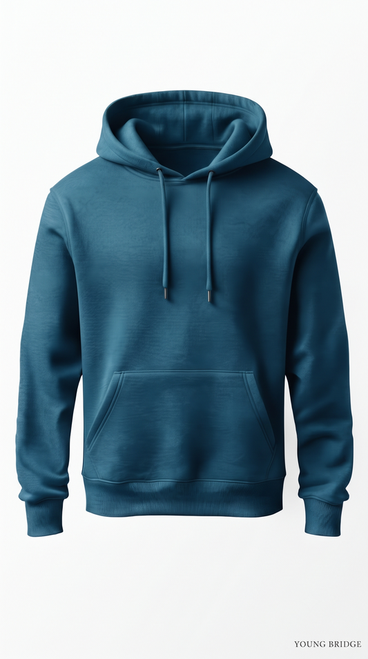 Essential Fleece Pullover Hoodie - Petrol Blue