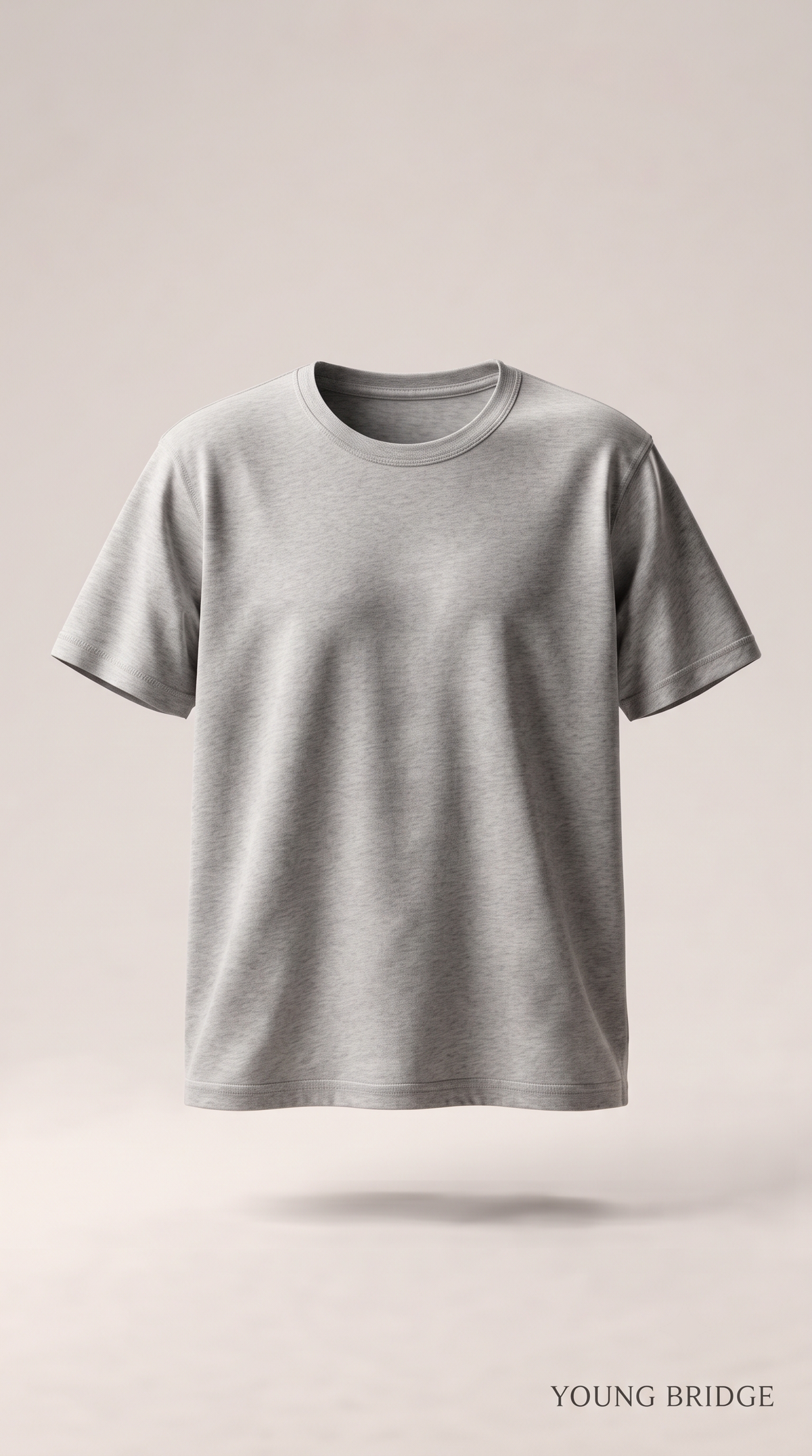 Men's Classic Crewneck Tee Grey Melange
