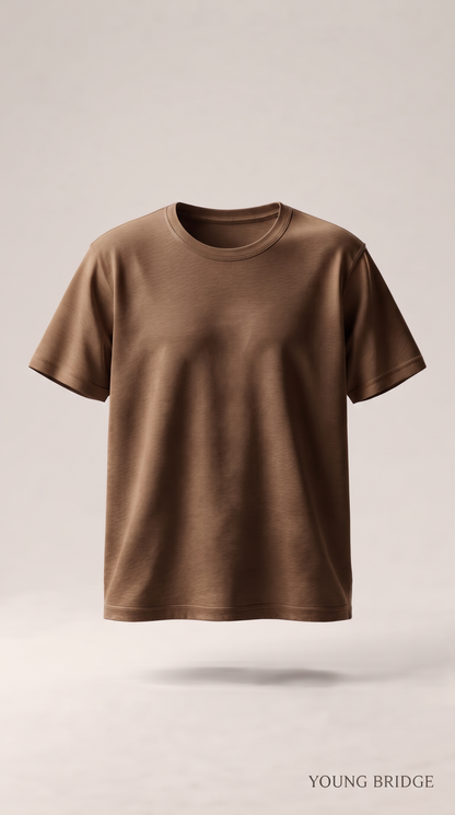 Men's Classic Crewneck Tee Coffee Brown