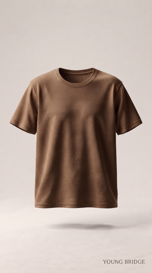 Men's Classic Crewneck Tee Coffee Brown