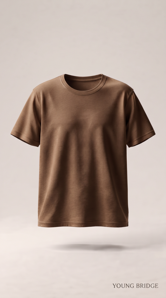 Men's Classic Crewneck Tee Coffee Brown