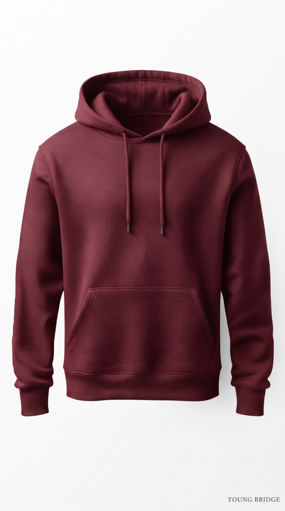 Essential Fleece Pullover Hoodie - Maroon