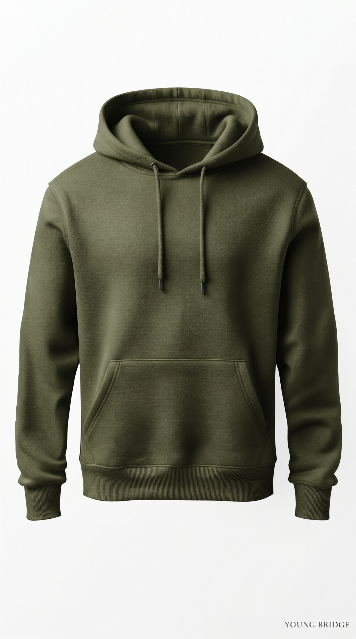 Essential Fleece Pullover Hoodie - Olive Green
