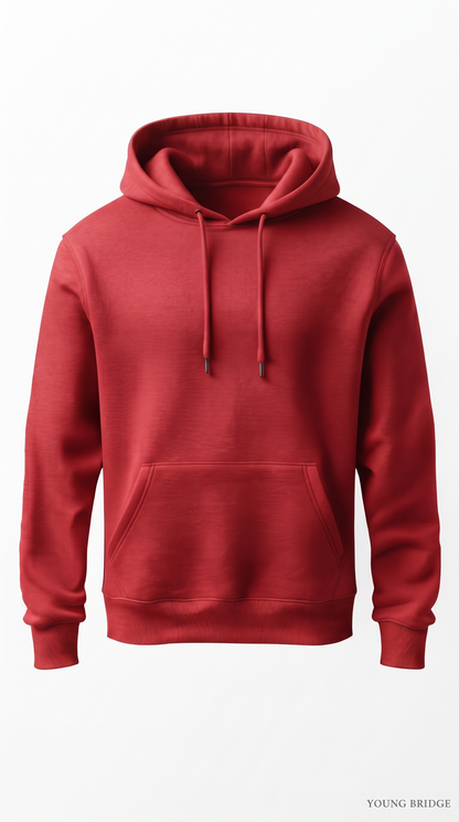 Essential Fleece Pullover Hoodie - Red