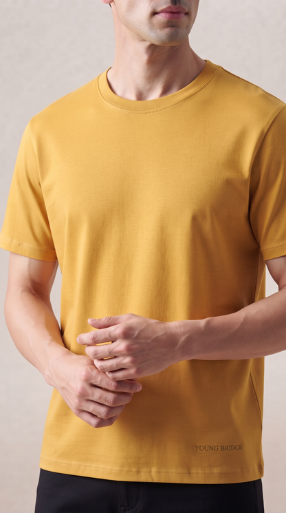 Men's Classic Crewneck Tee Golden Yellow