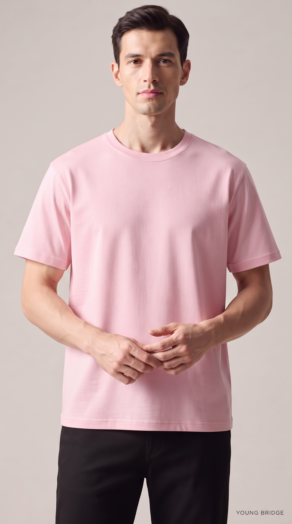 Men's Classic Crewneck Tee Baby Pink