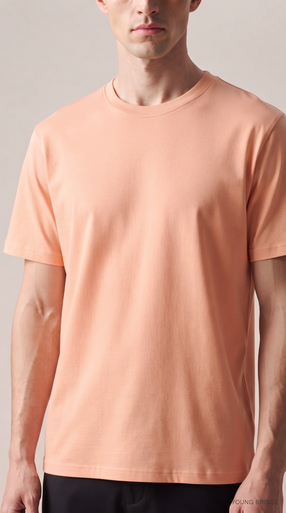 Classic Crew Neck T-Shirt – Peach