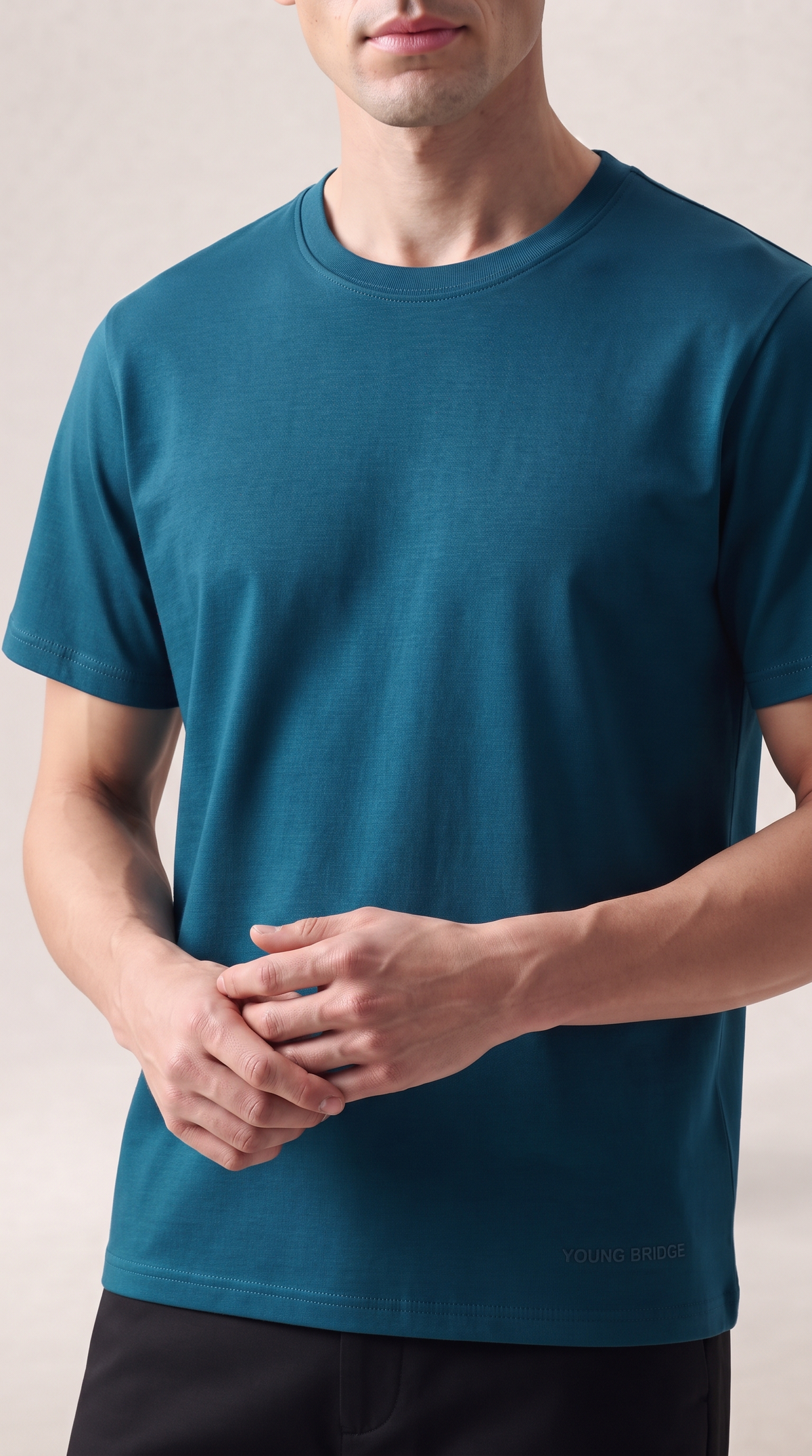 Men's Classic Crewneck Tee Petrol Blue