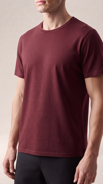 Men's Classic Crewneck Tee Maroon