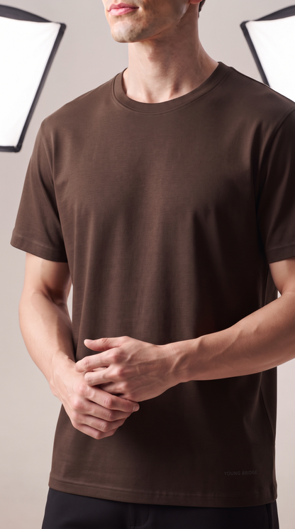 Men's Classic Crewneck Tee Coffee Brown