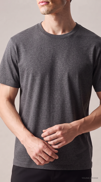 Men's Classic Crewneck Tee Charcoal Melange