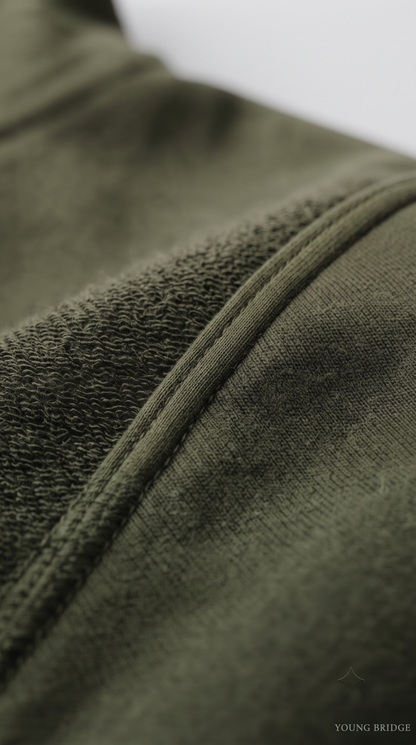 Essential Fleece Pullover Hoodie - Olive Green