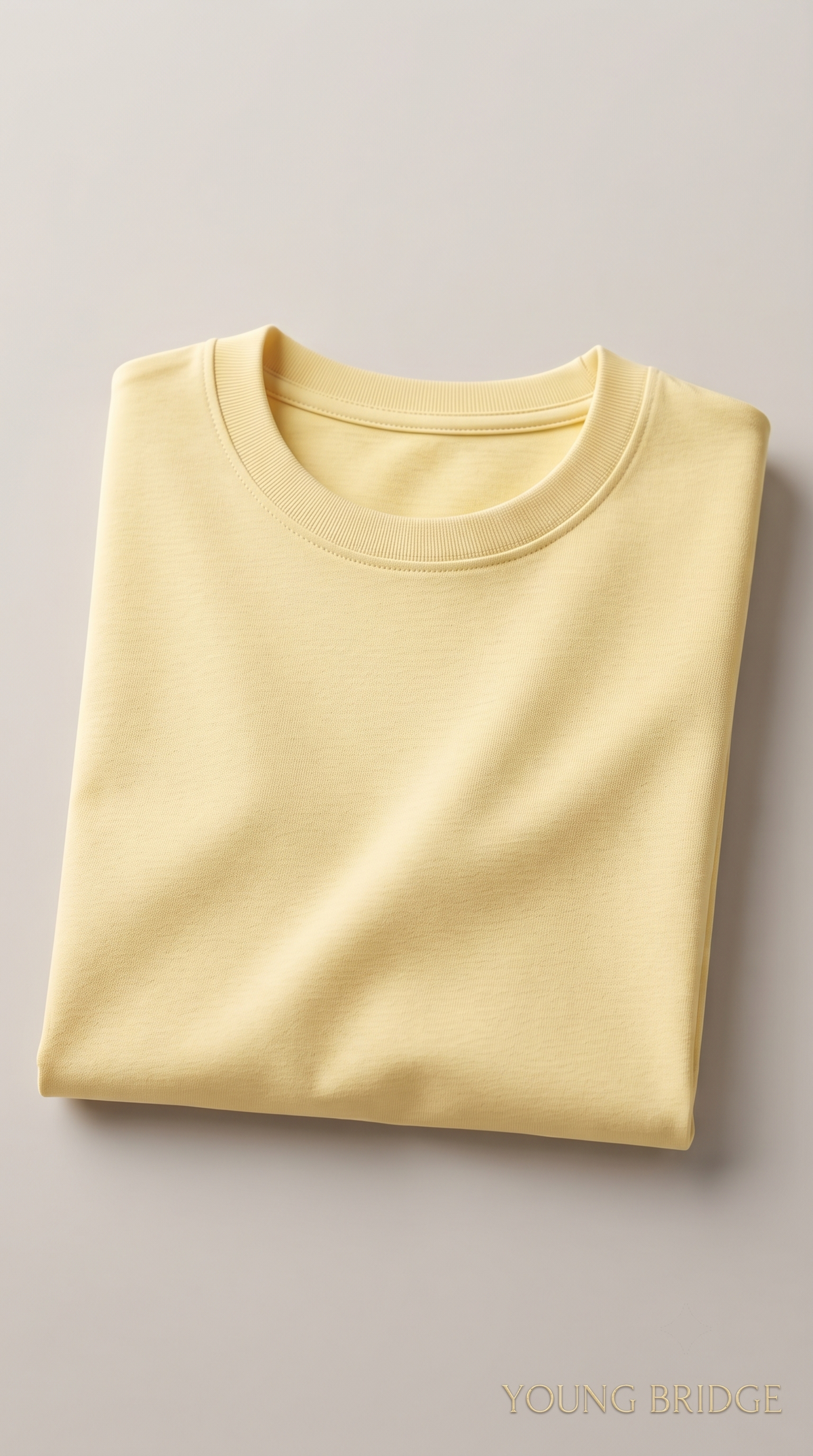 Men's Classic Crewneck Tee Light Yellow