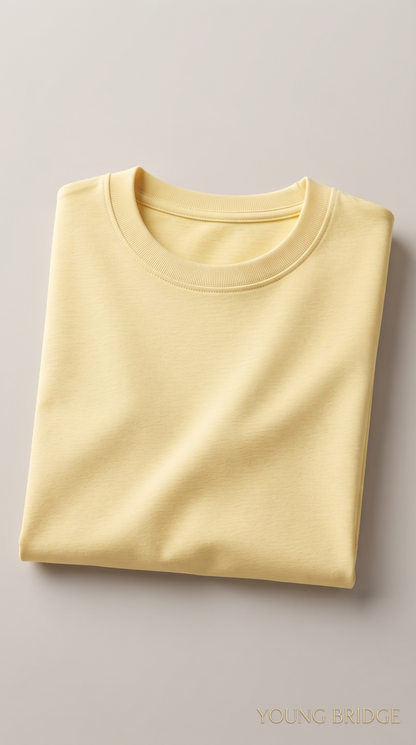Men's Classic Crewneck Tee Light Yellow