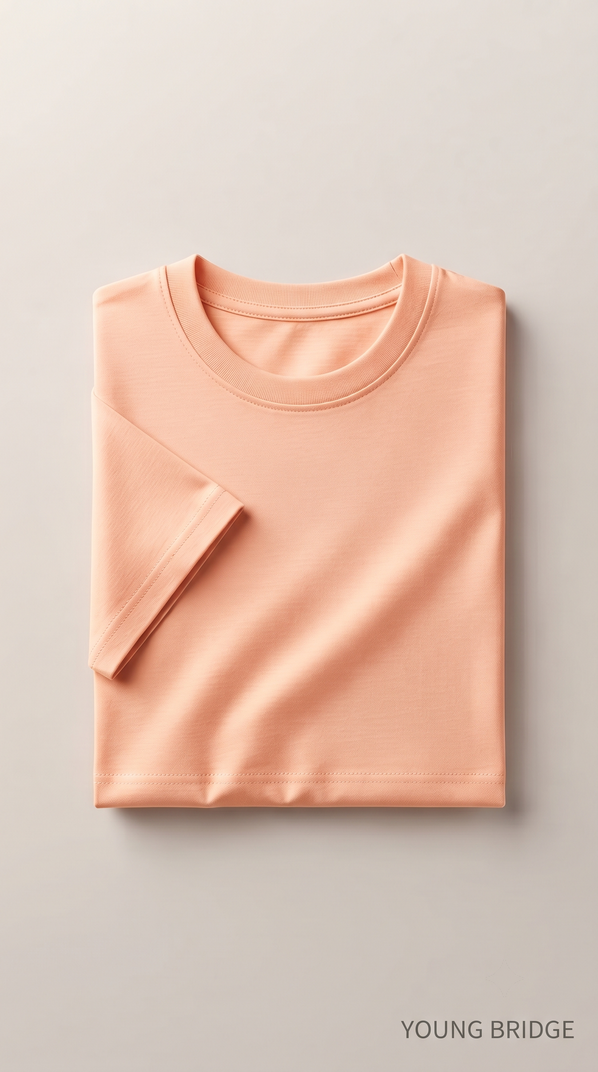 Classic Crew Neck T-Shirt – Peach