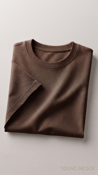 Men's Classic Crewneck Tee Coffee Brown