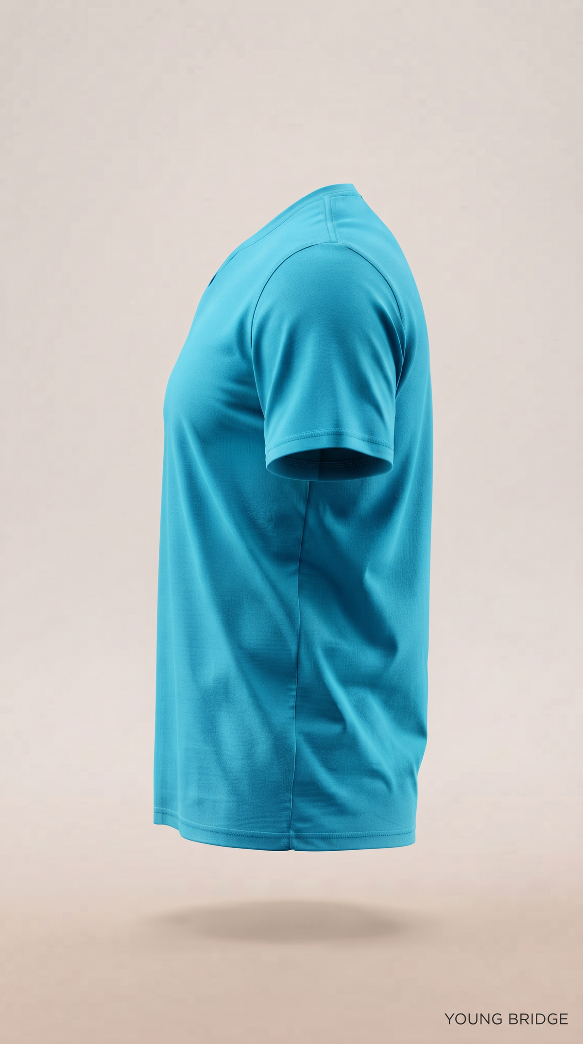 Men's Classic Crewneck Tee Aqua Blue
