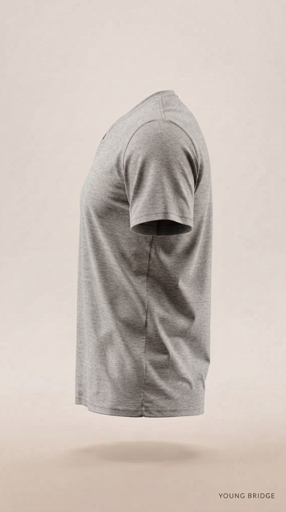 Men's Classic Crewneck Tee Grey Melange